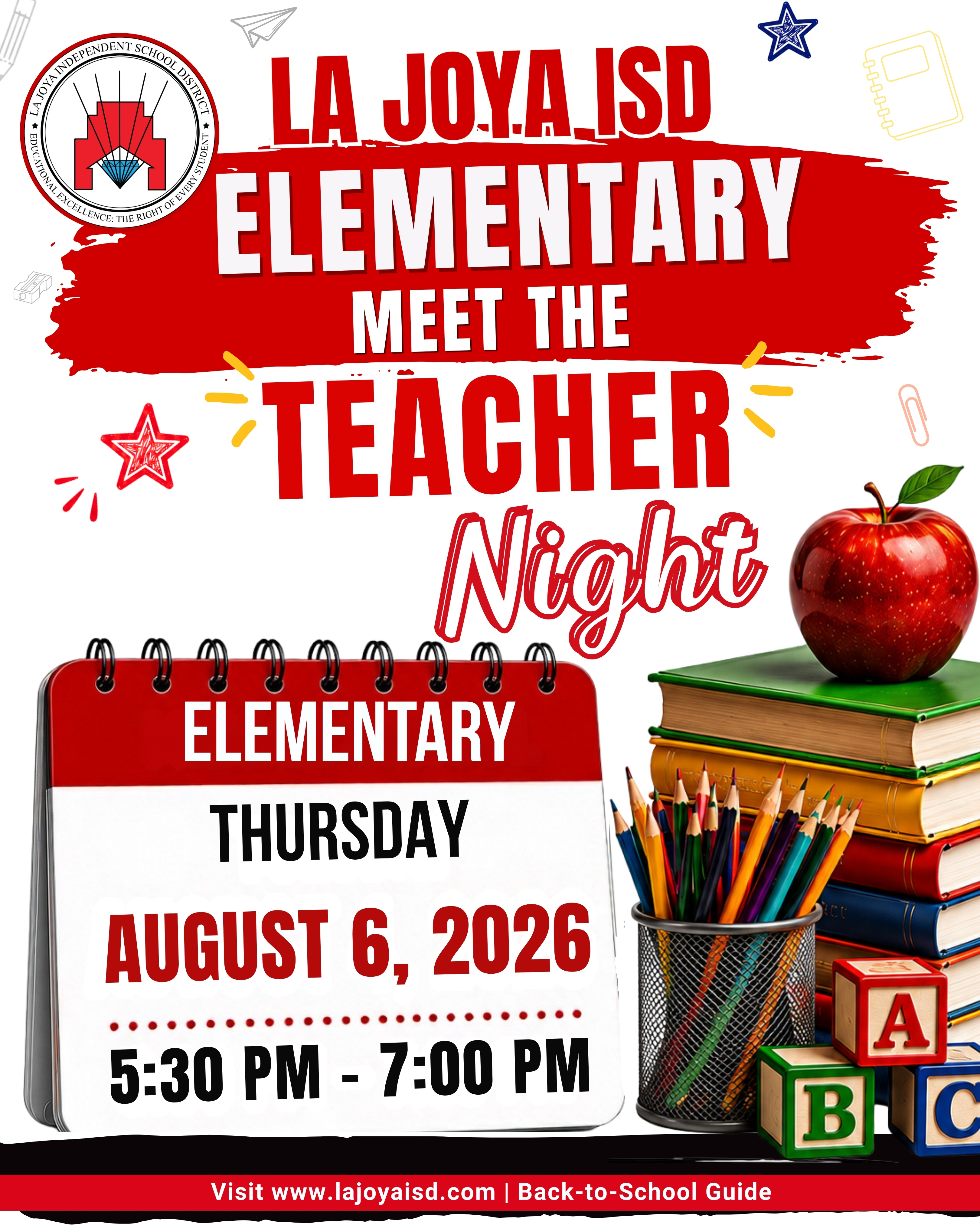 🍎📚 Elementary Meet the Teacher Night is This Thursday! 
