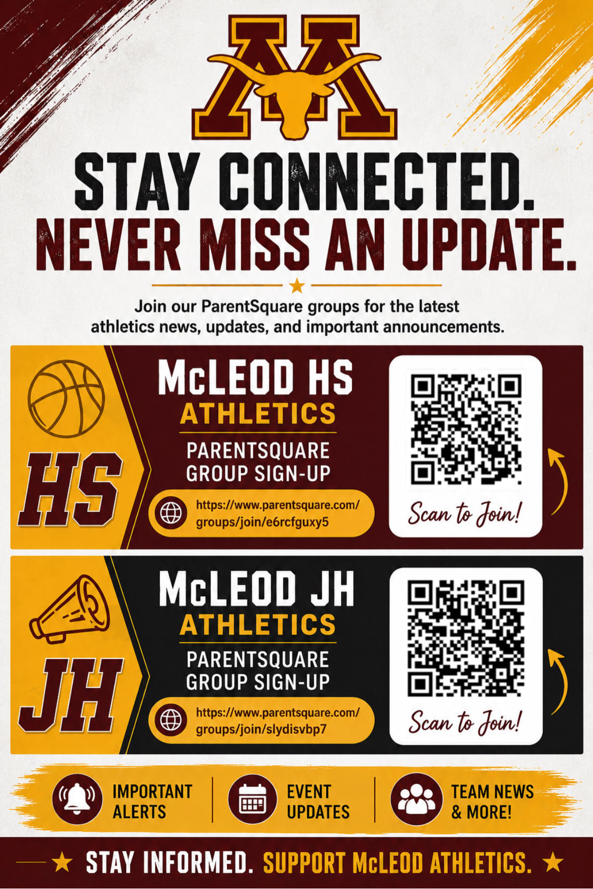 McLeod Athletics Groups on Parent Square