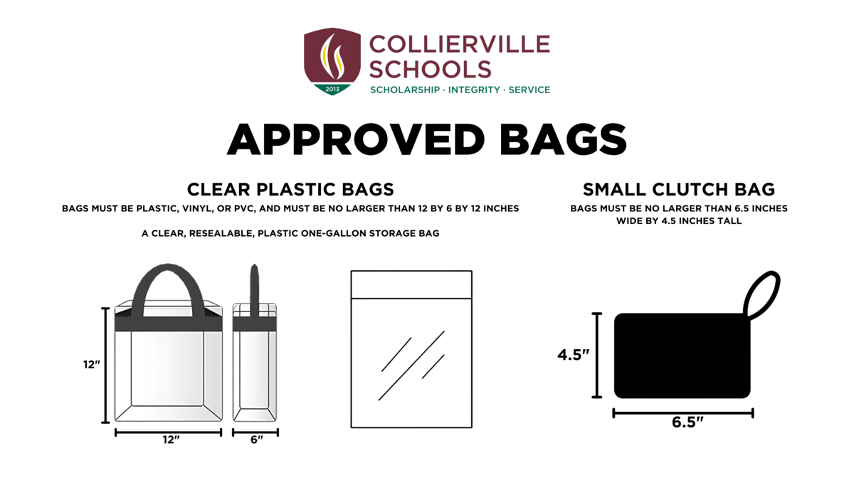 Clear Bag Policy Reminder for Collierville High School Athletic Events