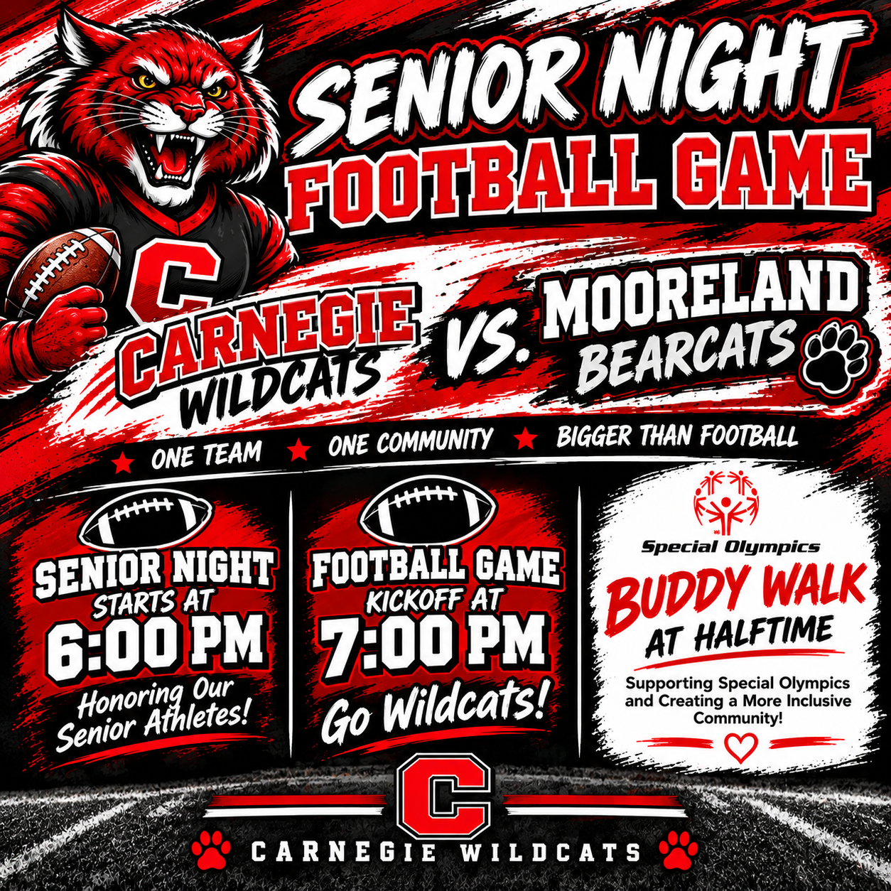 Senior Night Football & Buddy Walk