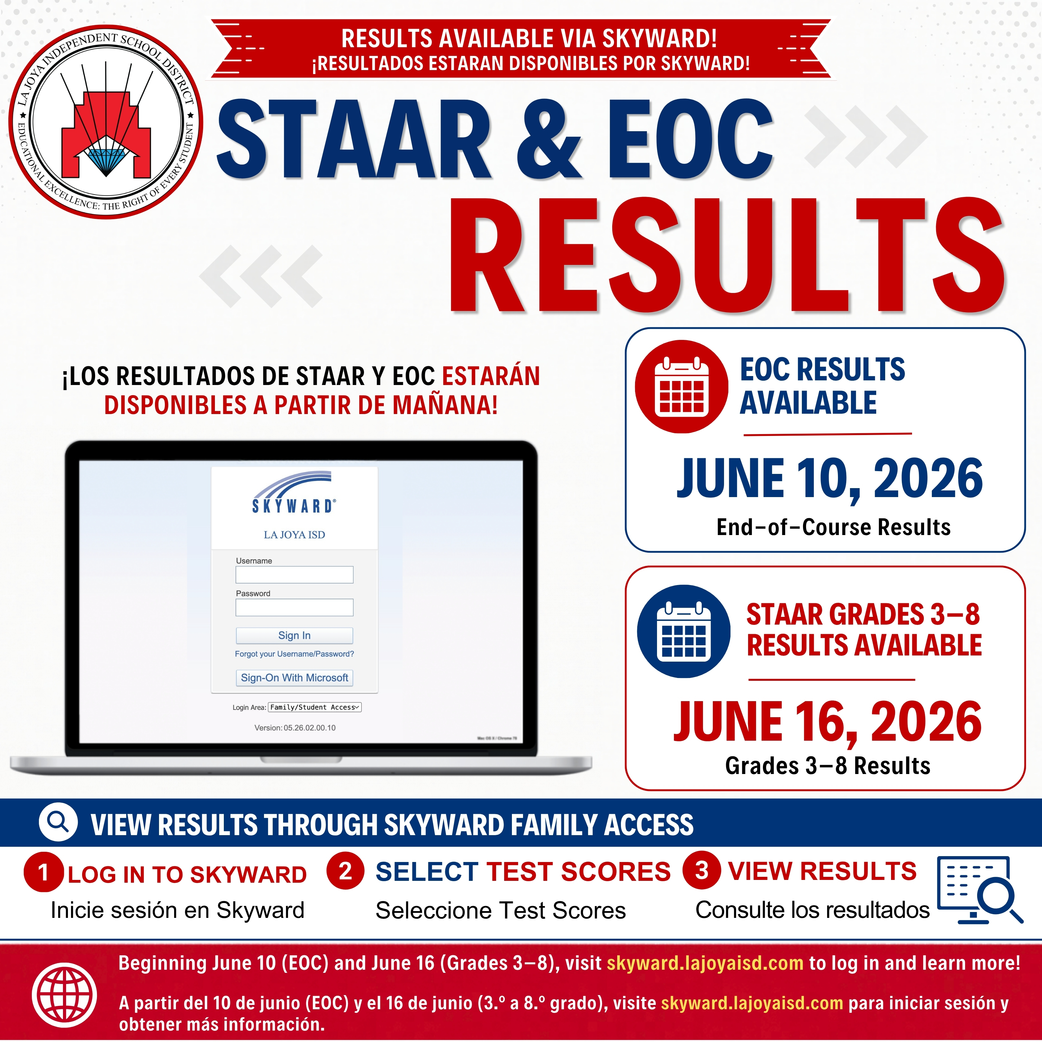 📚📊 STAAR & EOC Results Are Available! 📚📊 ¡Los Resultados de STAAR y EOC Ya Están Disponibles! 📊📚