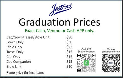 Josten's Grad items available at Graduation