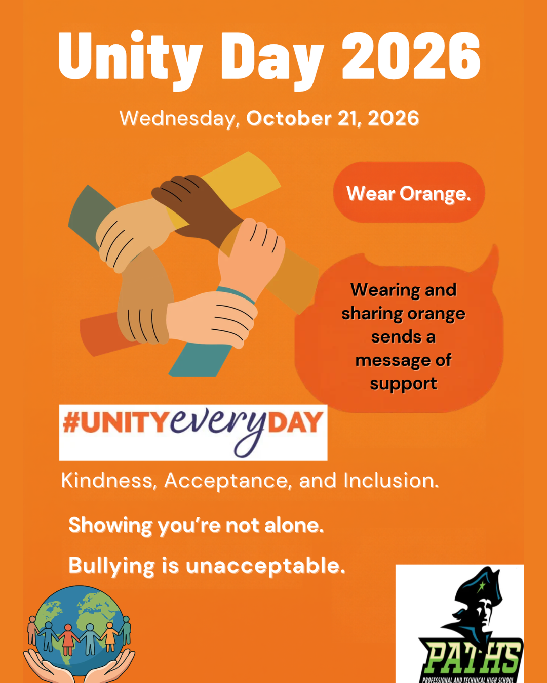 Wednesday, October 21, 2026 (Unity Day)