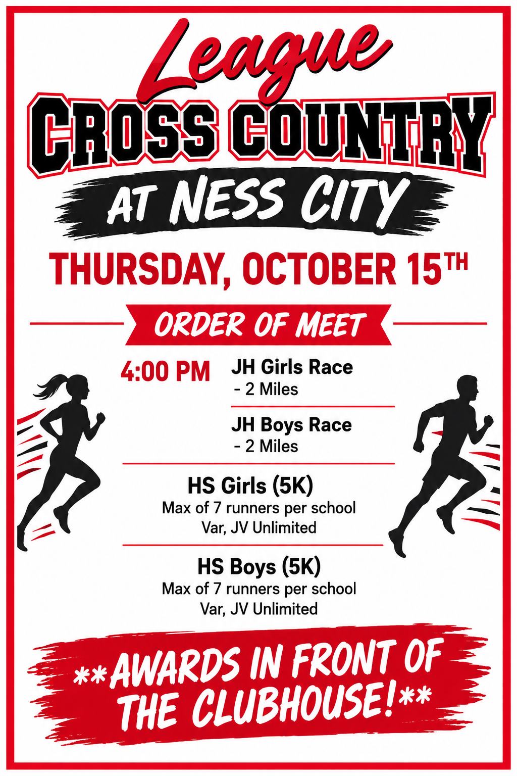 Announcements Thursday, October 15th: