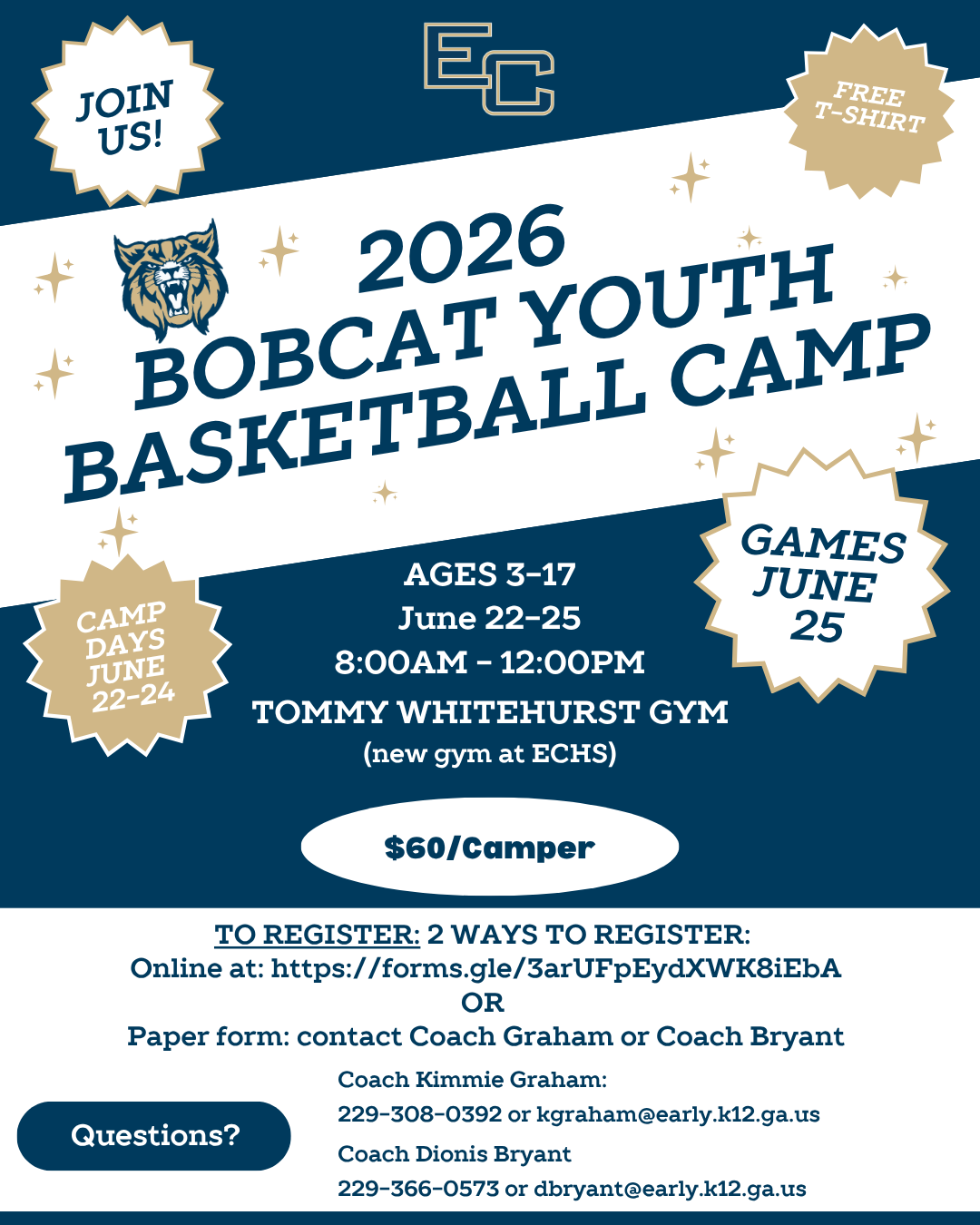 2026 Bobcat Youth Basketball Camp