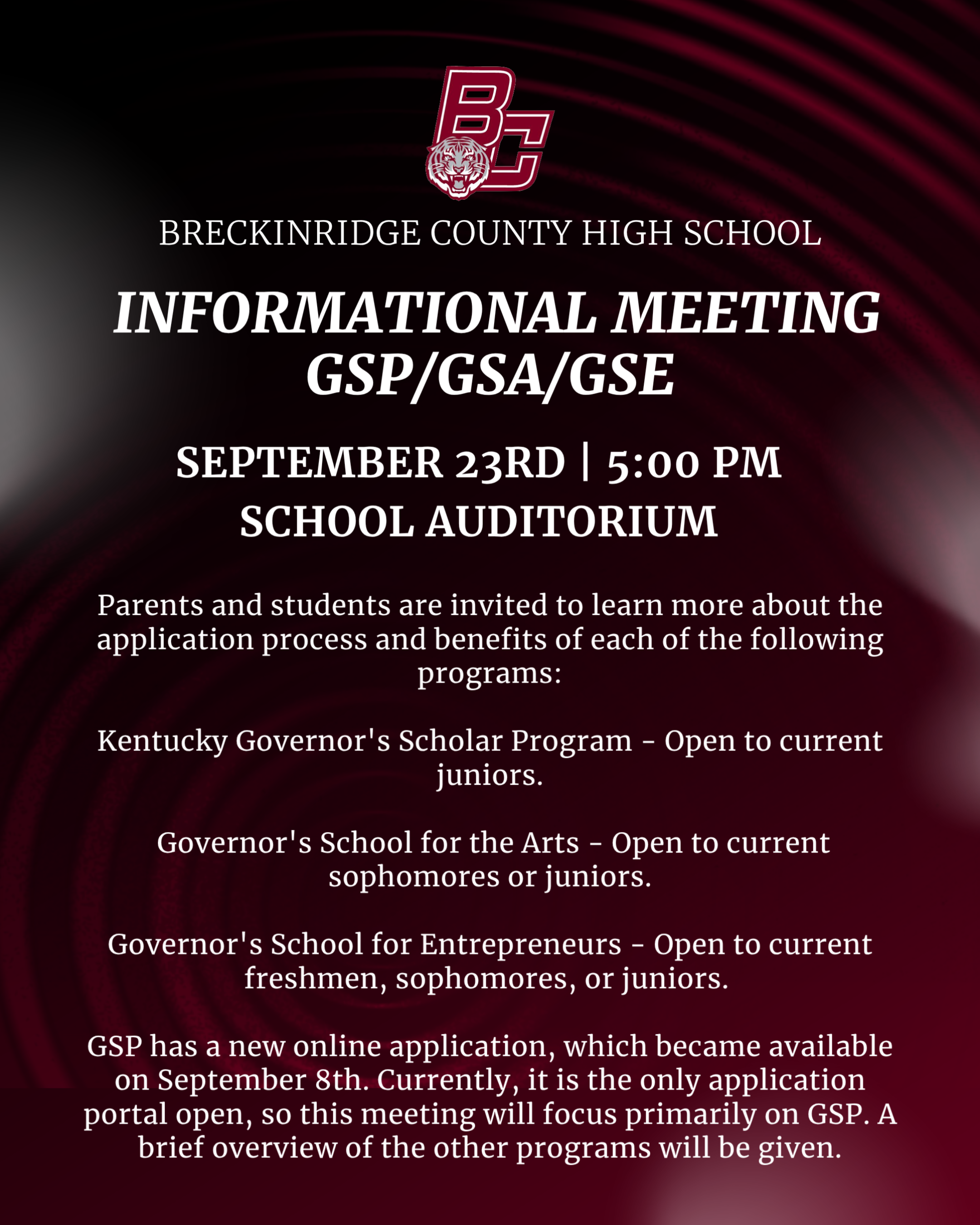 Kentucky GSP/GSA/GSE program information