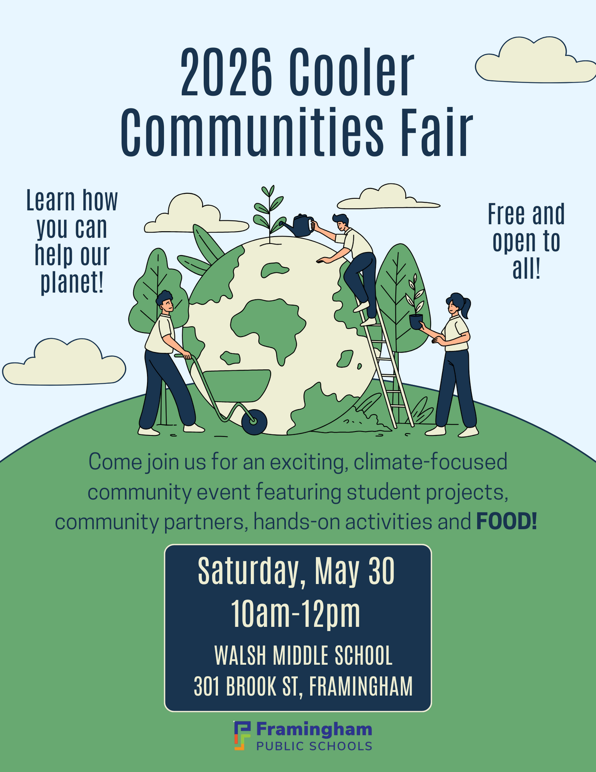 2026 Cooler Communities Fair - Saturday, May 30th 10am-12pm @ Walsh Middle School