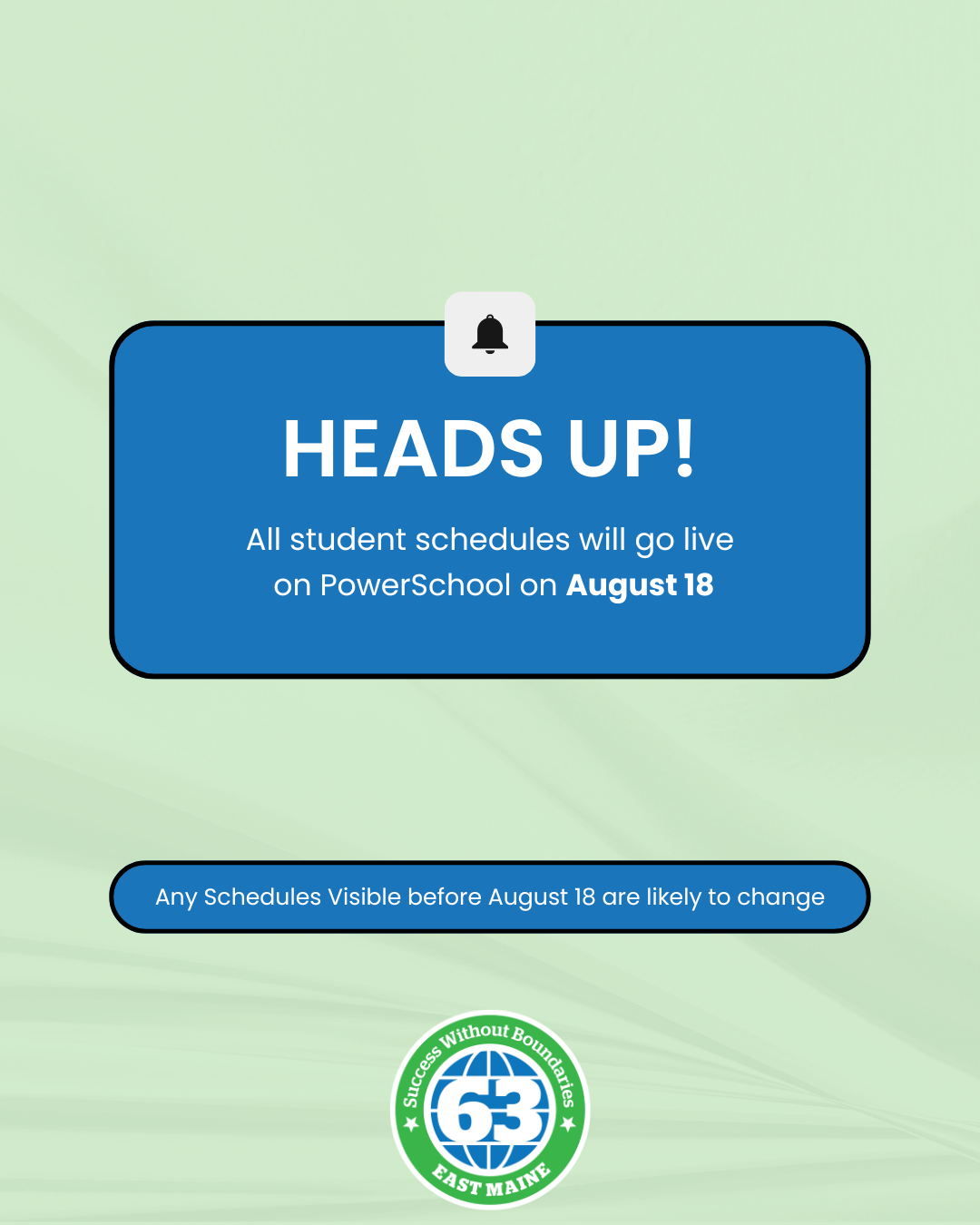 Class Schedules Will Go Live on August 18