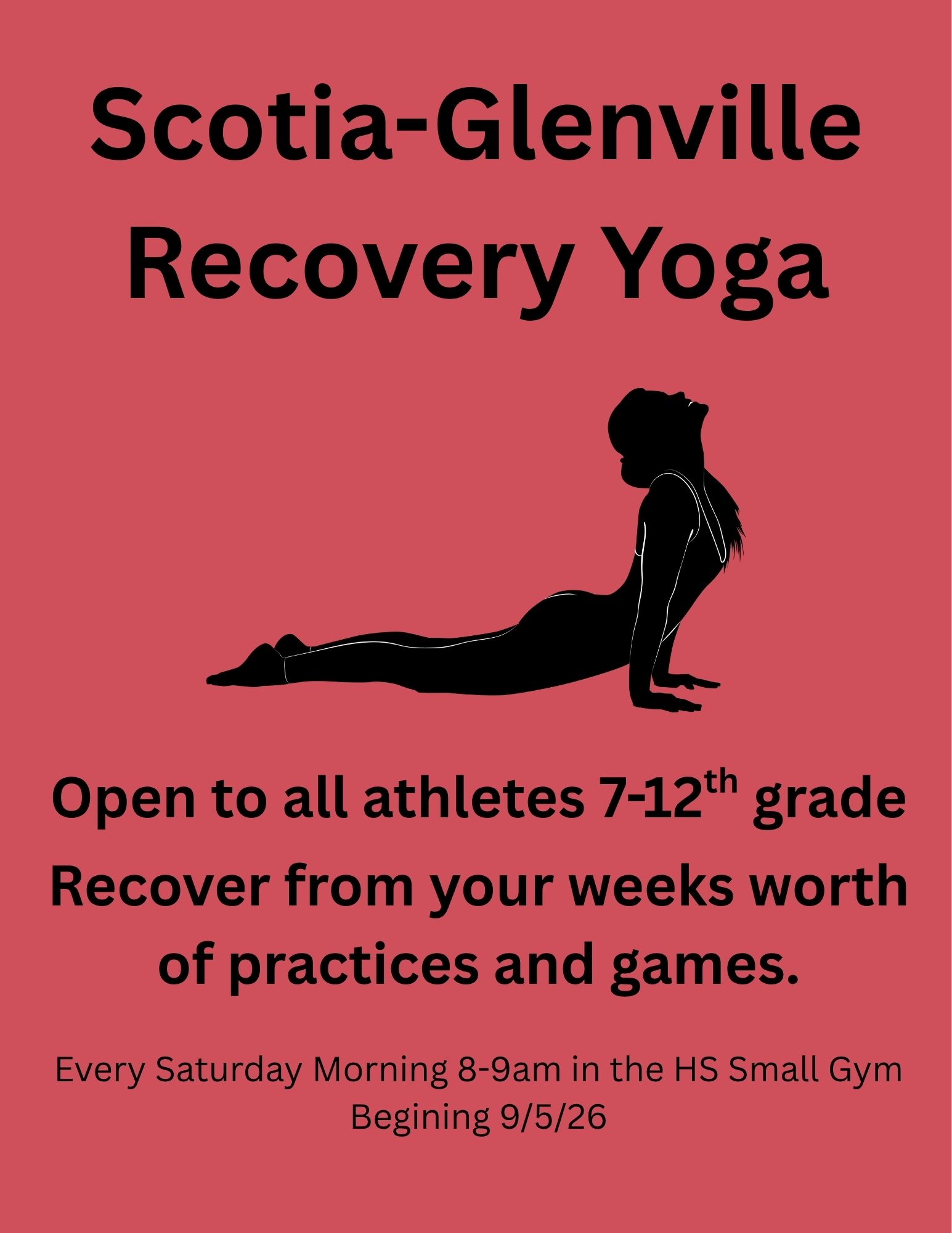 Recovery Yoga Saturday's for All Athletes