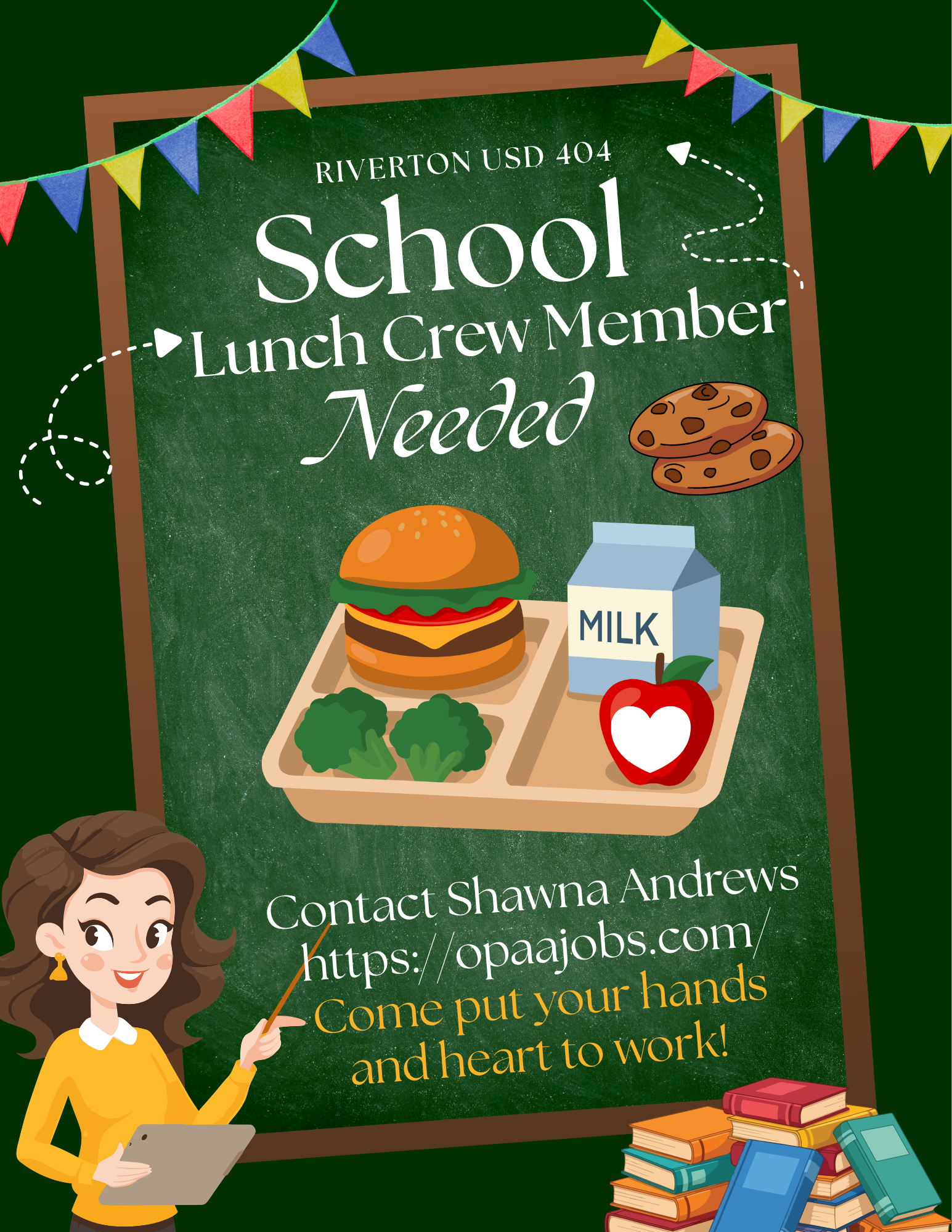 School Lunch Crew Member Needed 
