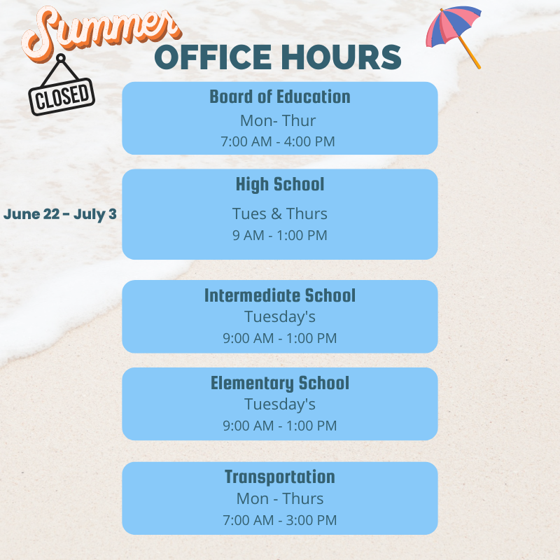 Summer Office Hours
