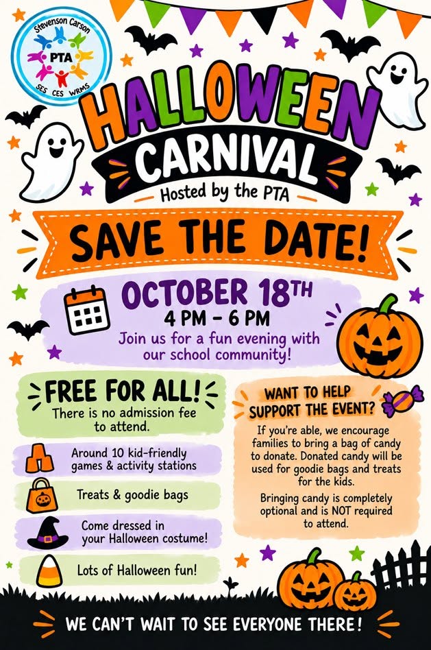 PTA Halloween Carnival - This Sunday!