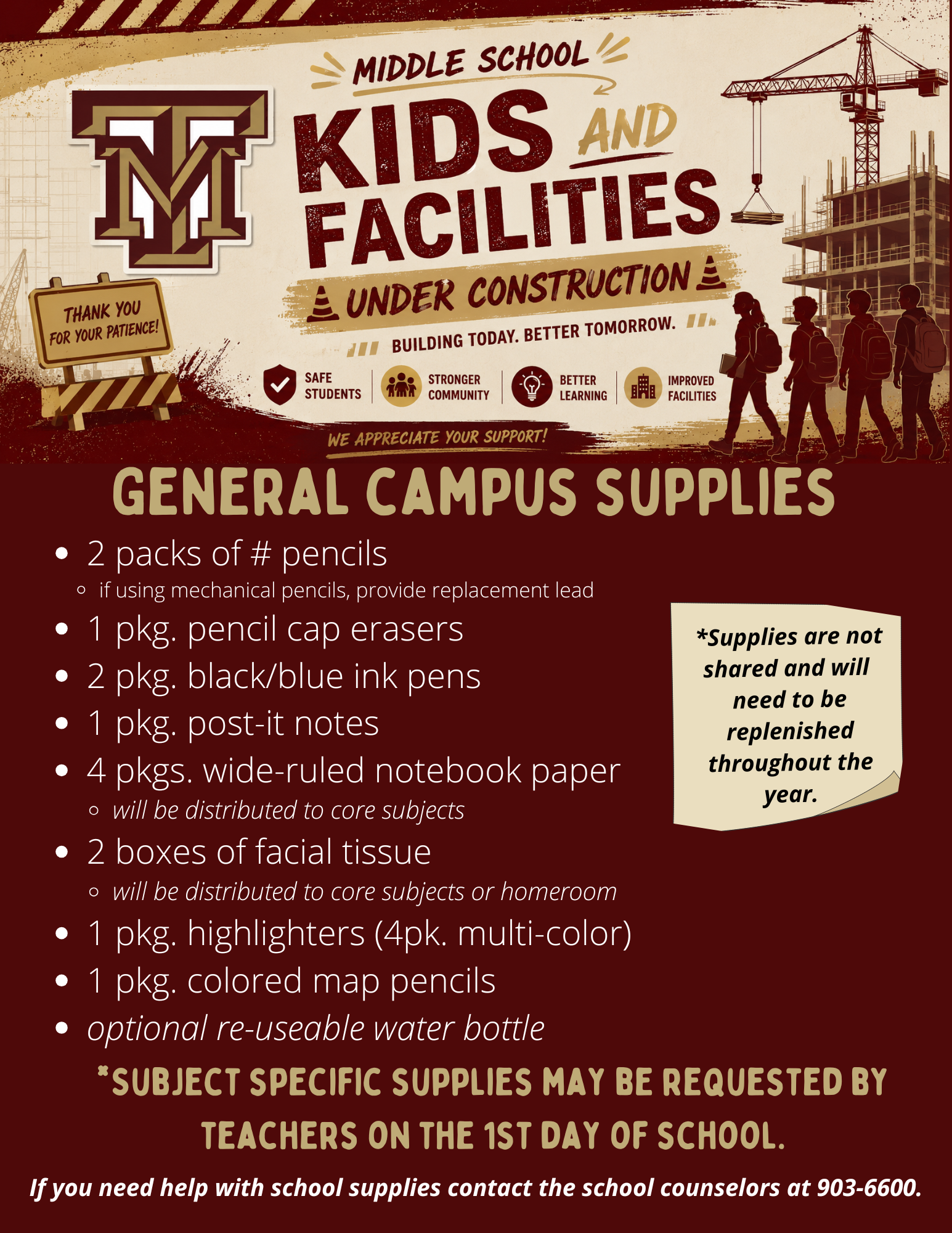 26-27 School Supply List