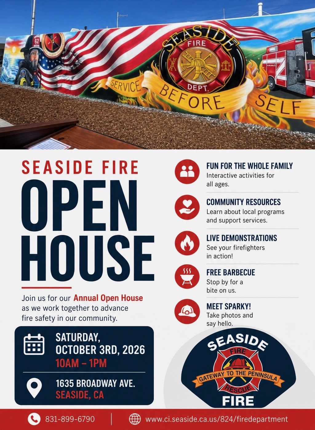 🚨Seaside Fire Open House🚨Casa Abierta de Bomberos de Seaside🚨