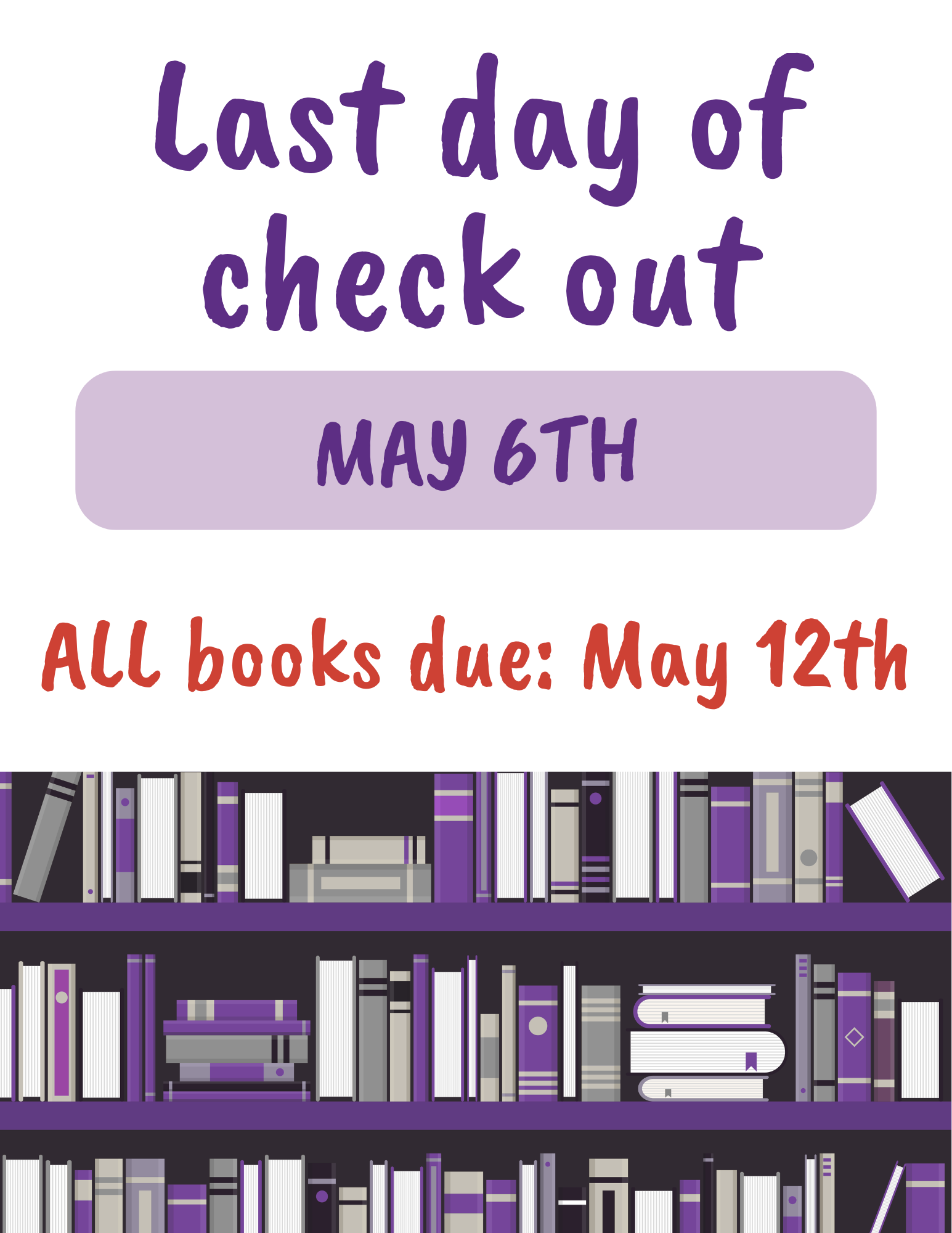 End of Year Library Dates