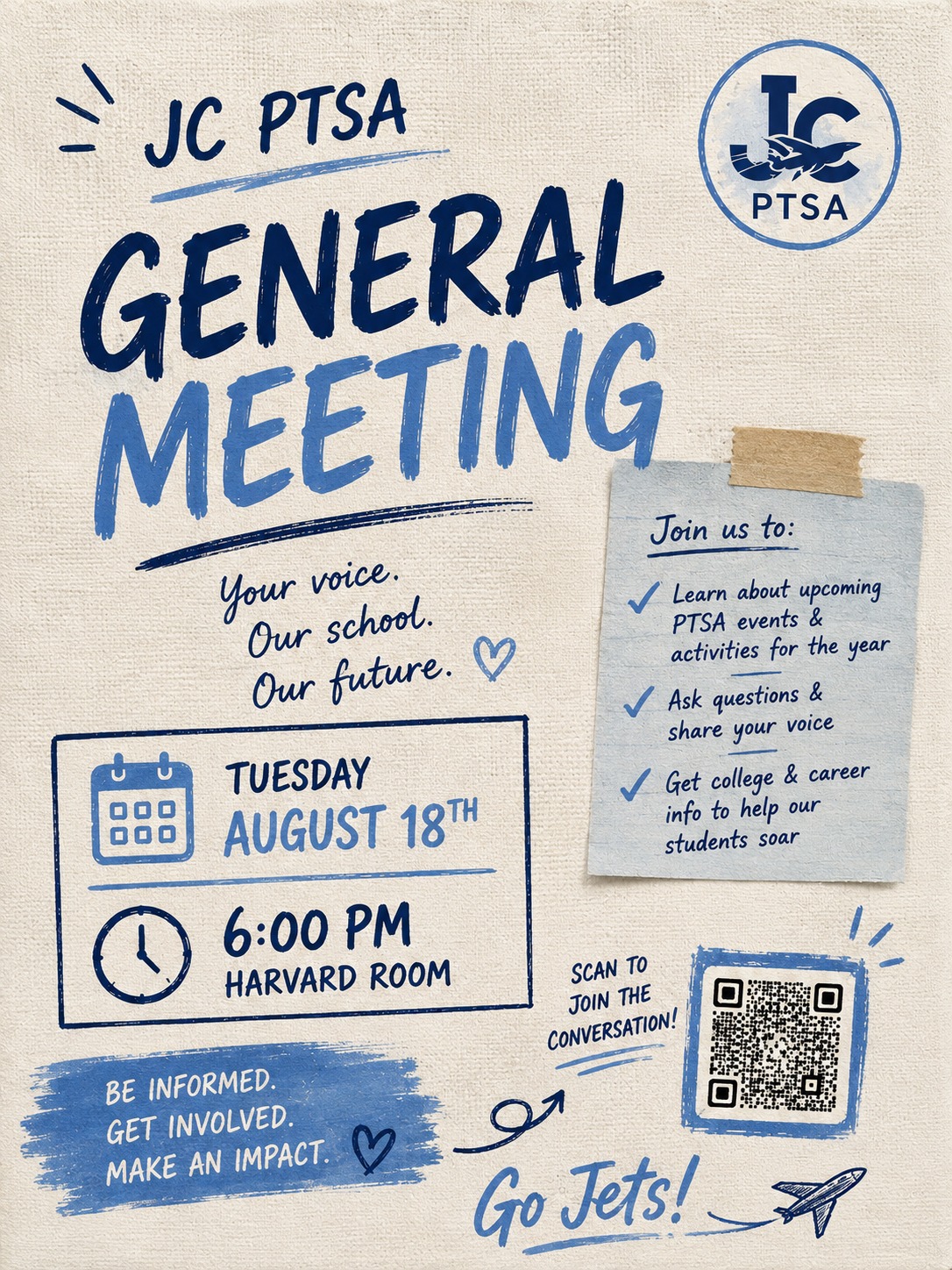 PTSA General Meeting Next Tuesday!
