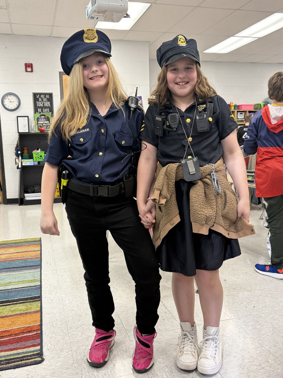 Oh the Places You Will go . . . 2 Fourth graders wanting to be Police Offices like our own SRO, Ms. Lauren Smith.
