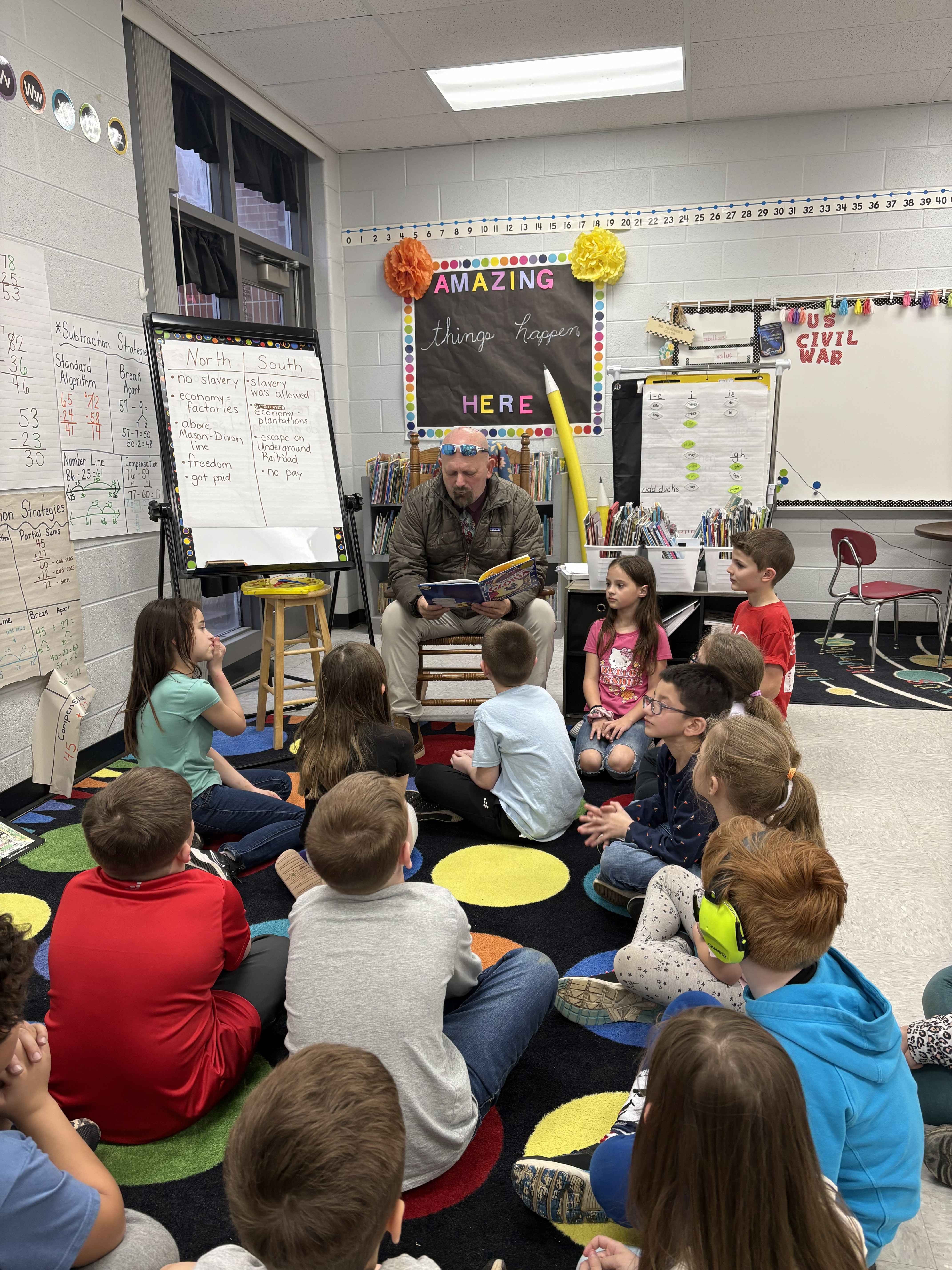 Mr. Smith, District Superintended, as read to our 2nd grade class.
