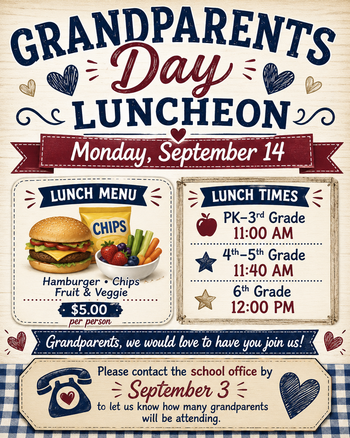 Grandparents' Day Luncheon!