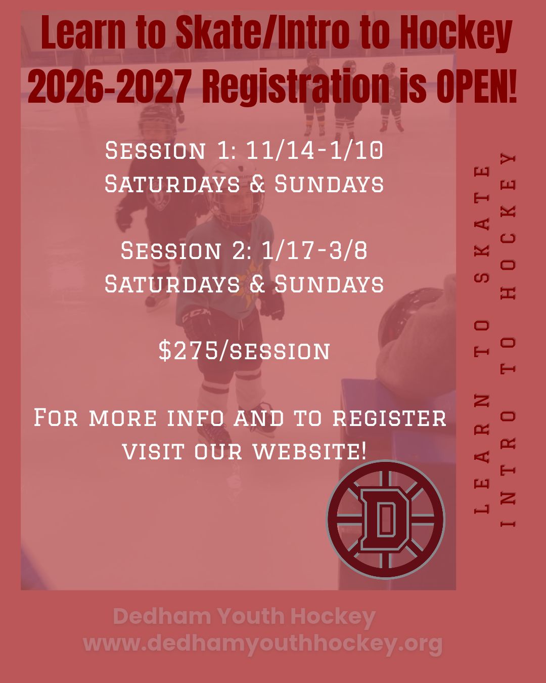 Dedham Youth Hockey Registration
