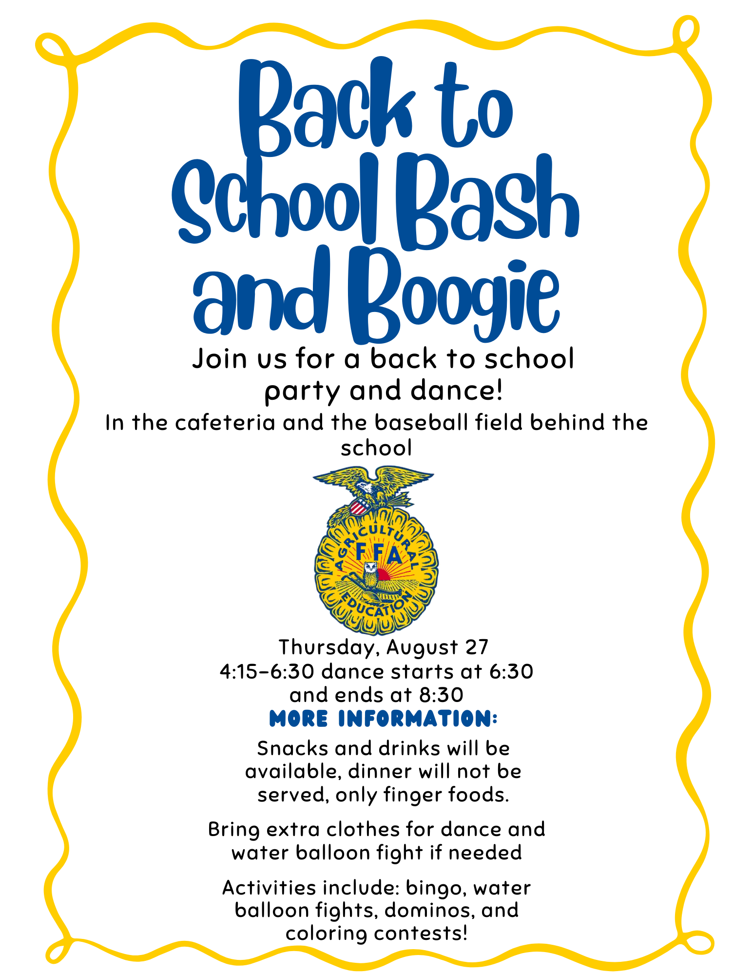 Back to School Bash and Boogie