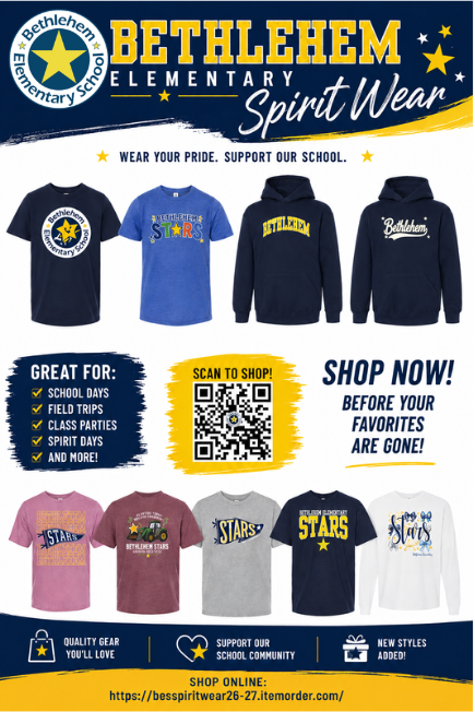 BES Spirit Wear:  Order Yours Today!