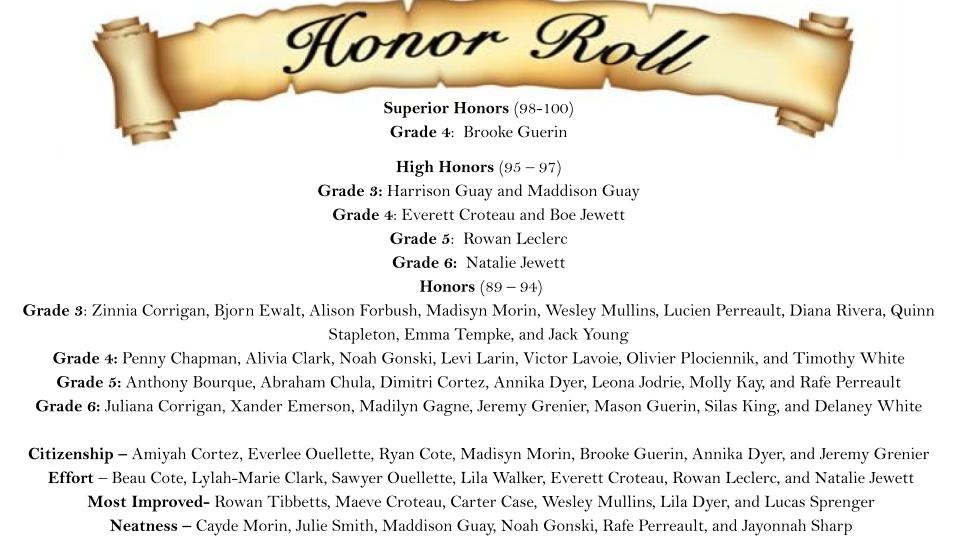 MVS releases Trimester 3 Honor Roll