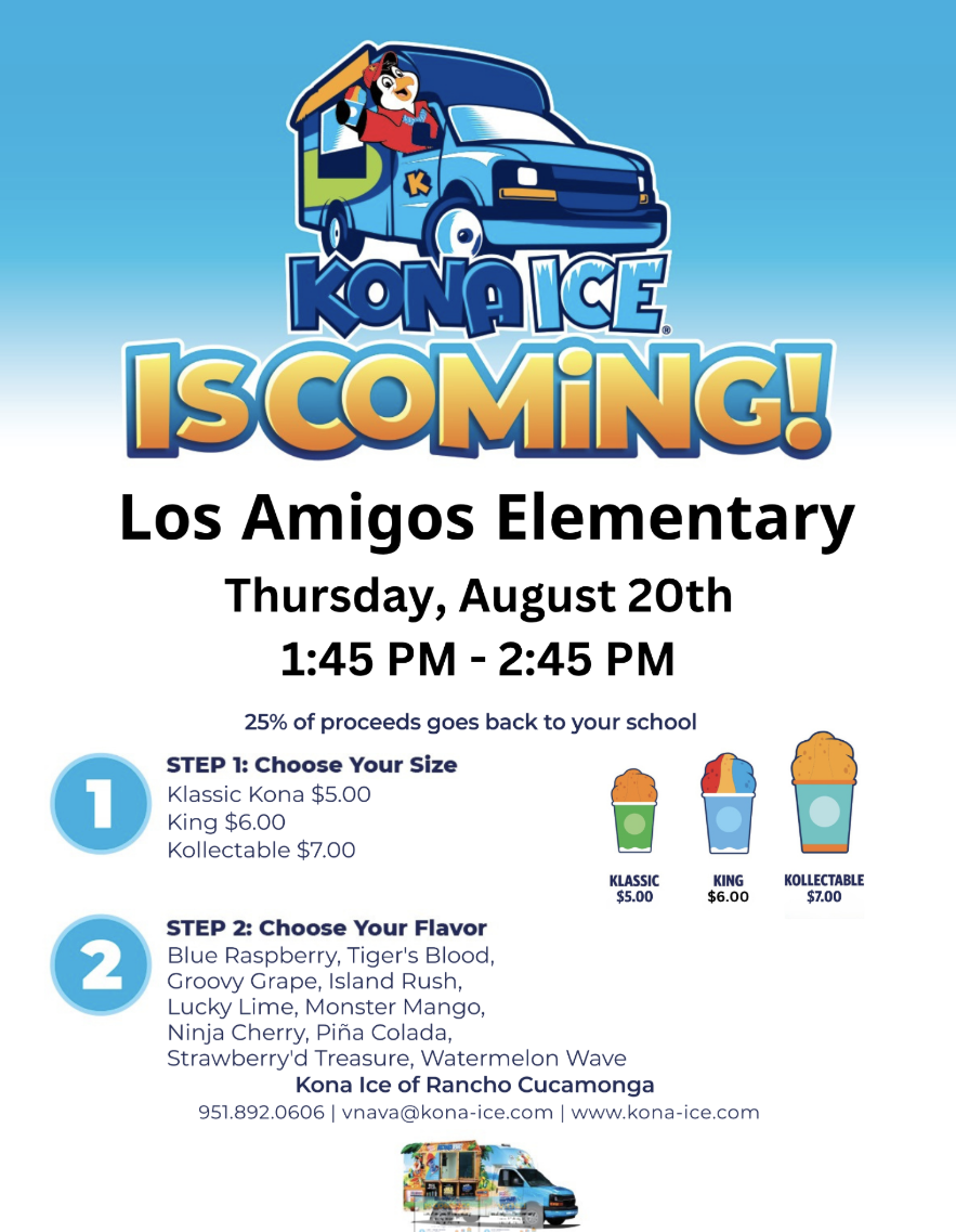 Kona Ice is coming to LAES!