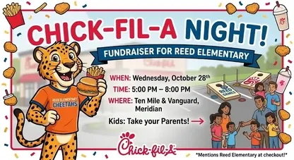 Chick Fil-A Fundraiser this Wednesday 5:00-8:00 PM