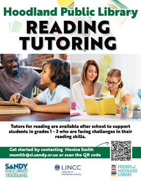 Reading Tutoring - Hoodland Library
Grades 1-3