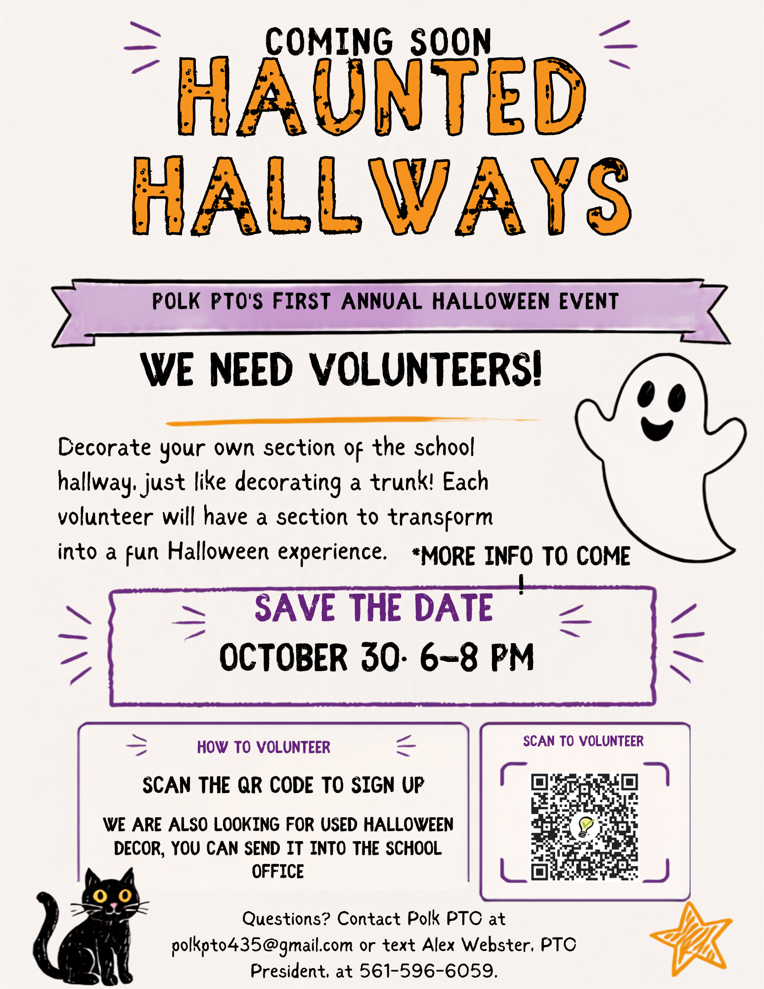 flyer for Haunted Hallways