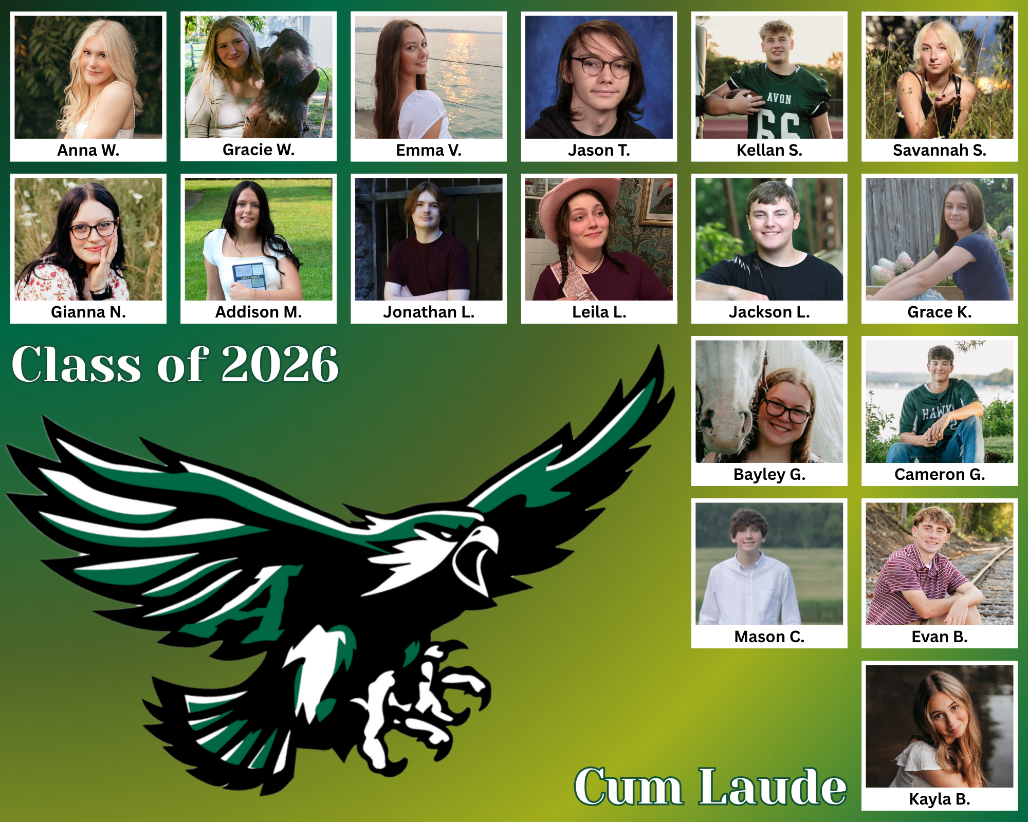 Class of 2026: 17 to graduate with 'Cum Laude' honors 