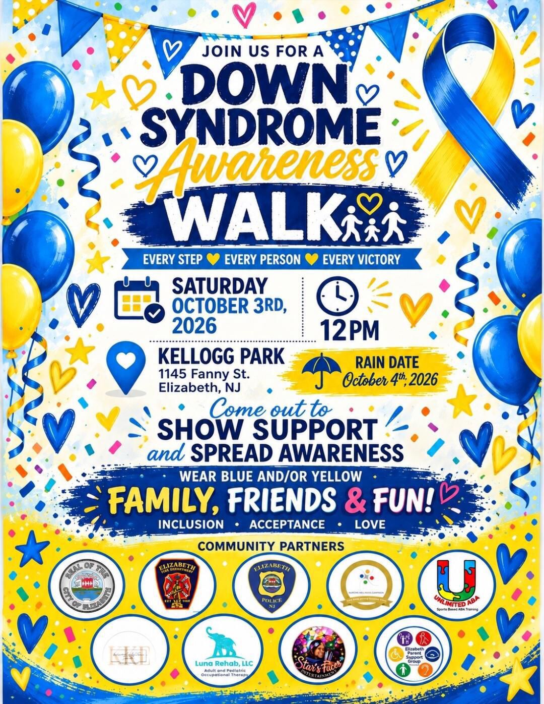 Join Us on October 3 - Down Syndrome Awareness Walk