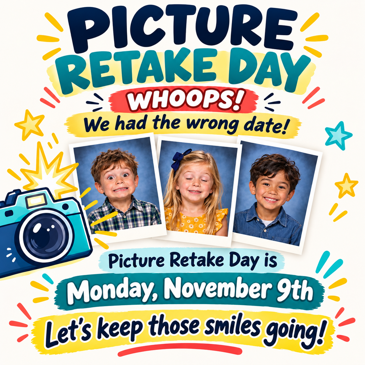 Picture Retake Day-New Date