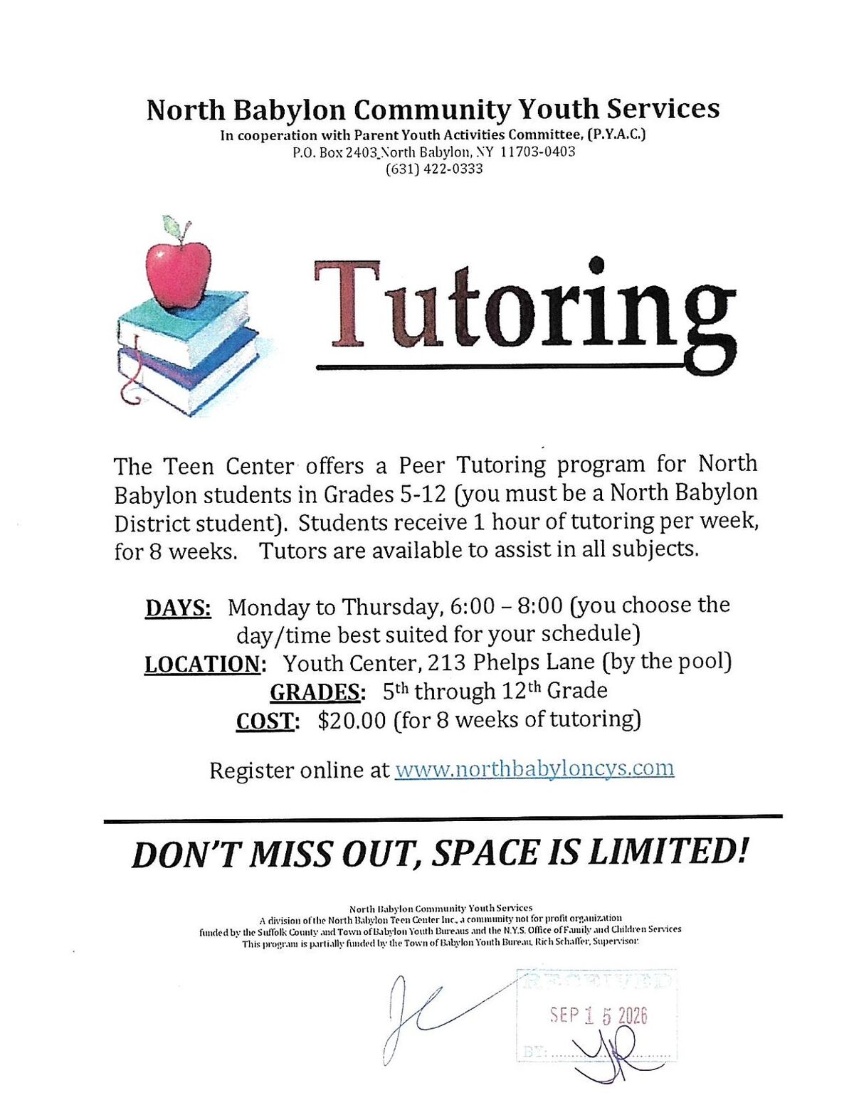 Tutoring Available