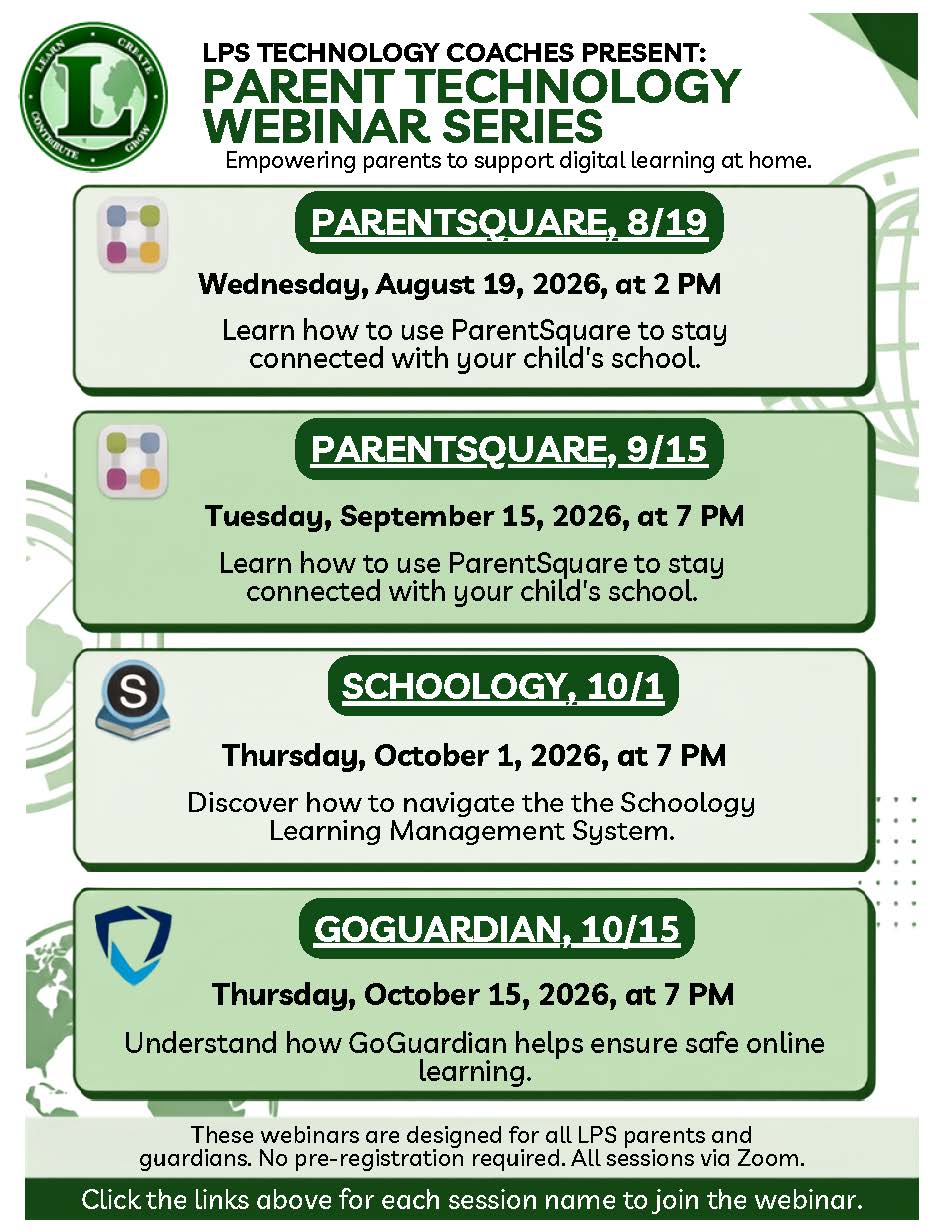 Parent Technology Webinar Series