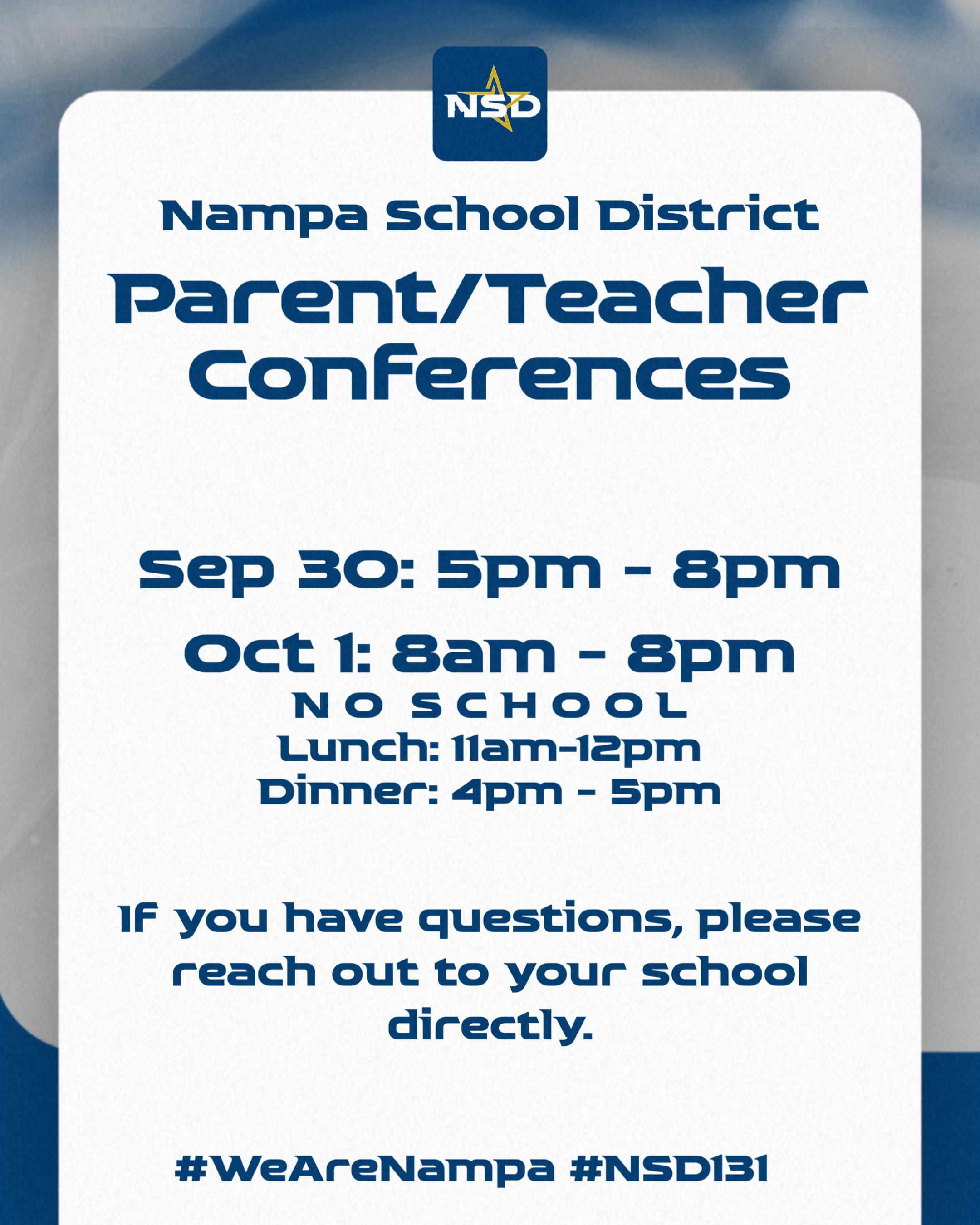 📣 REMINDER: Parent/Teacher Conferences are coming up next week! 📣 