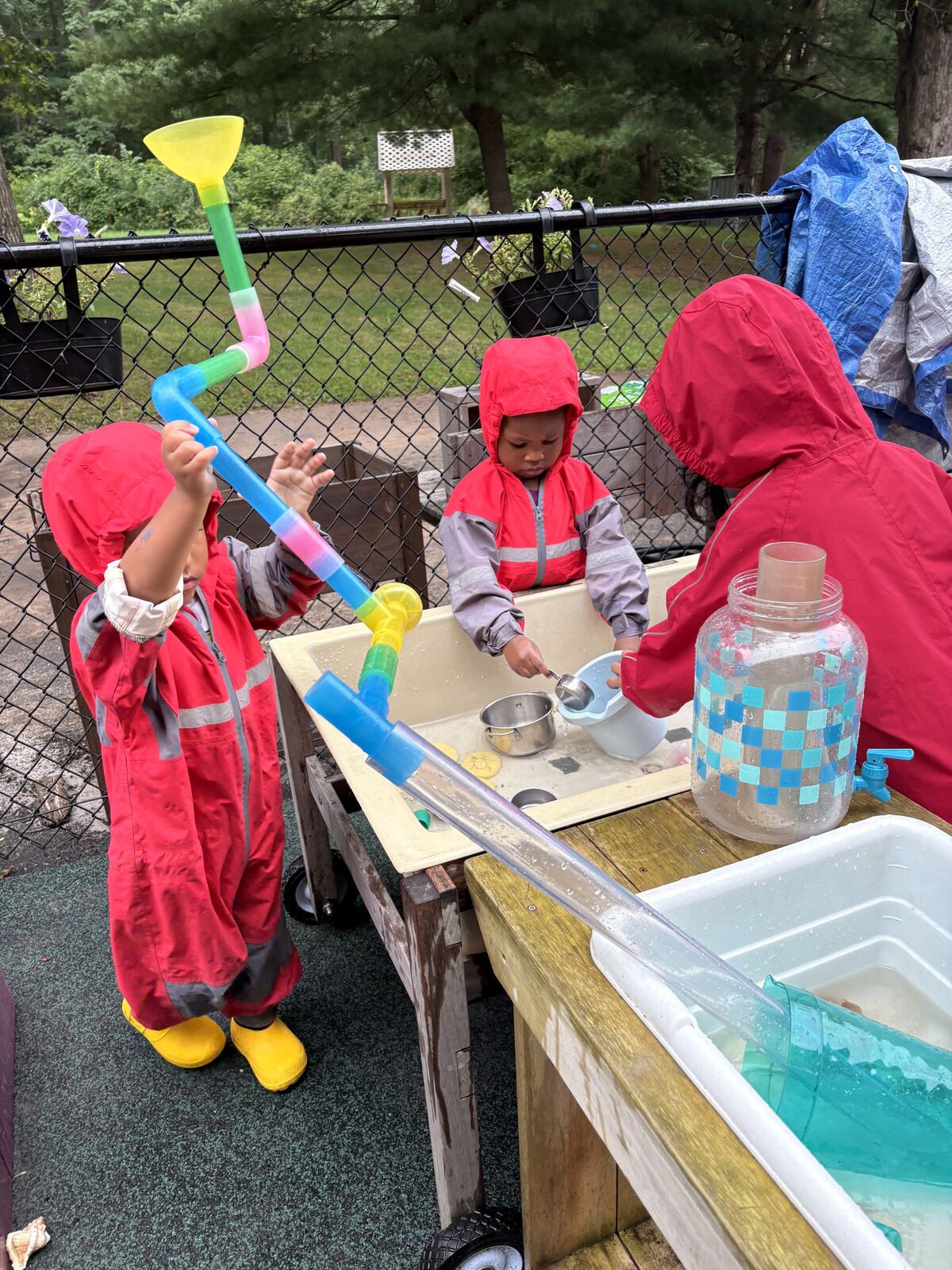 Outdoor PreK Rainy Day Learning and Exploration