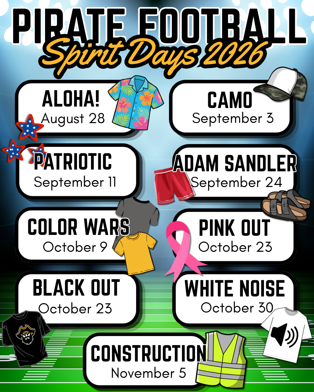 Martin Elementary Spirit Days – Let’s Show Our Pirate Pride! 🏴‍☠️🌺