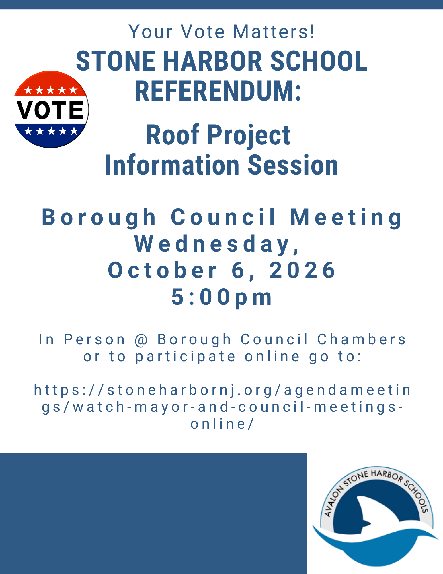 Stone Harbor Roof Project Referendum