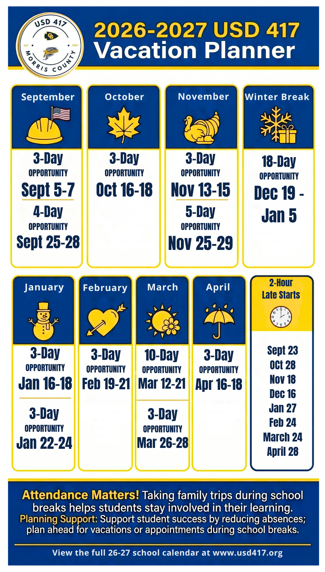 2026-2027 Vacation Planner