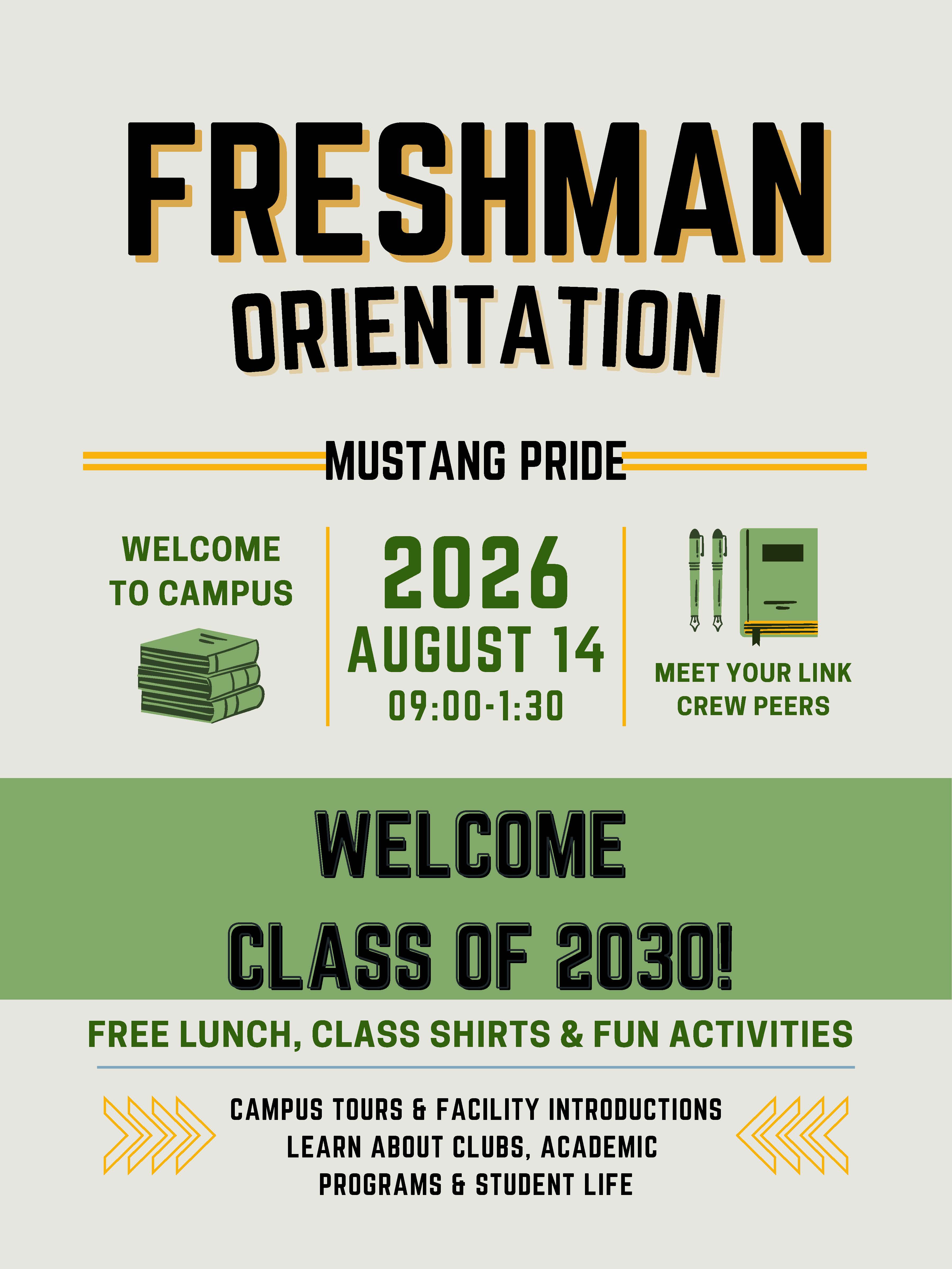 Freshman Orientation Info