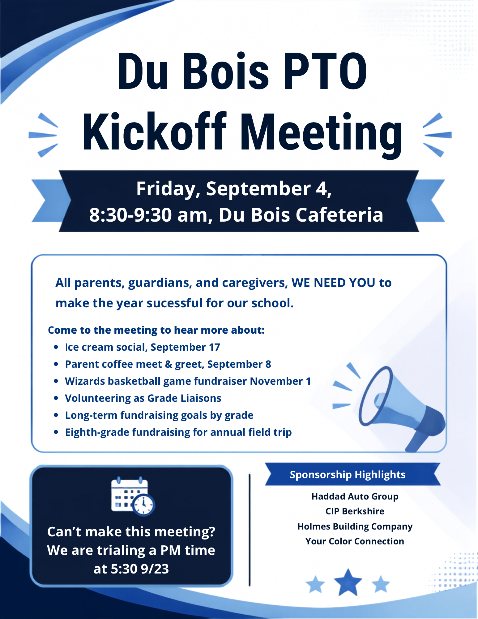 REMINDER:  PTO Meeting Tomorrow Morning