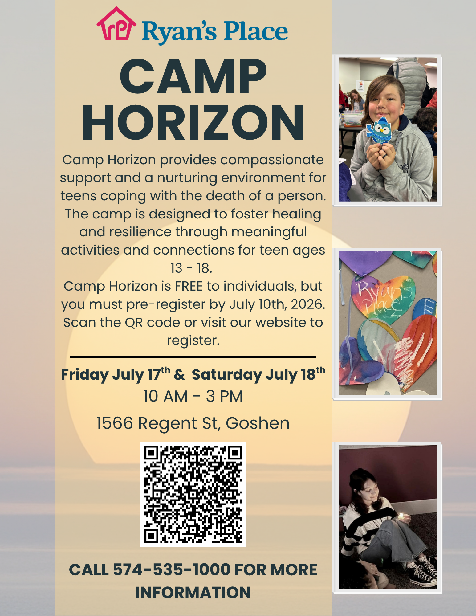 Camp Horizon: FREE Grief Support Camp for Teens