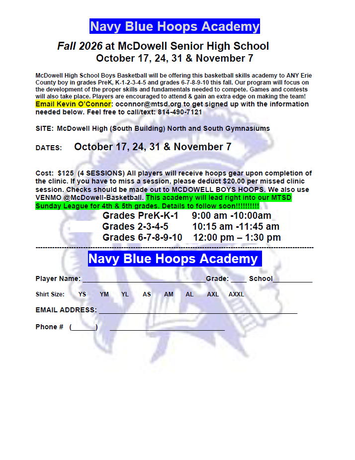 Navy Blue Hoops Academy