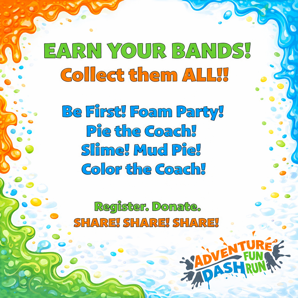 Adventure Dash- Dash Bands and Parties