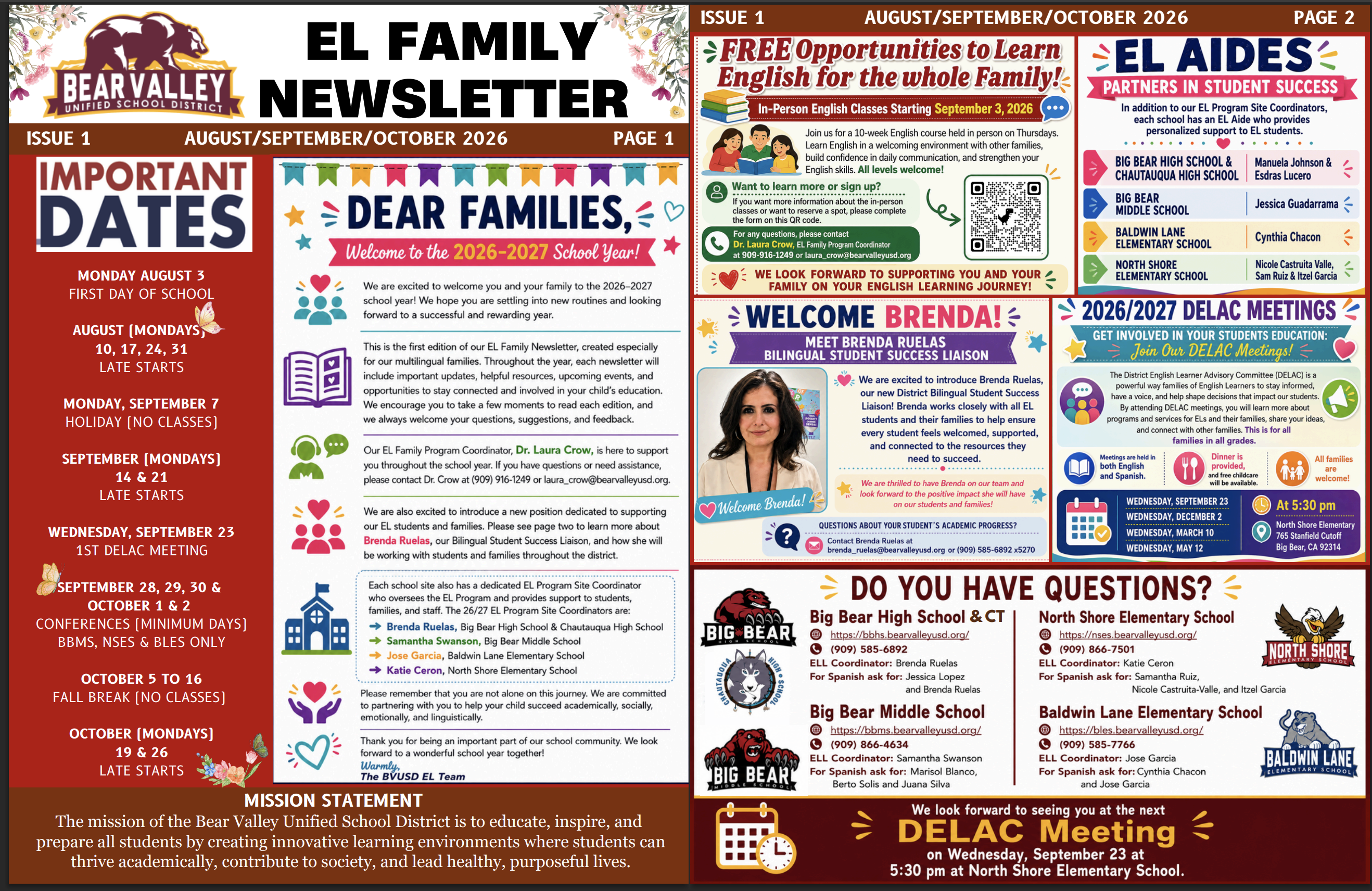 EL Newsletter From our District 
