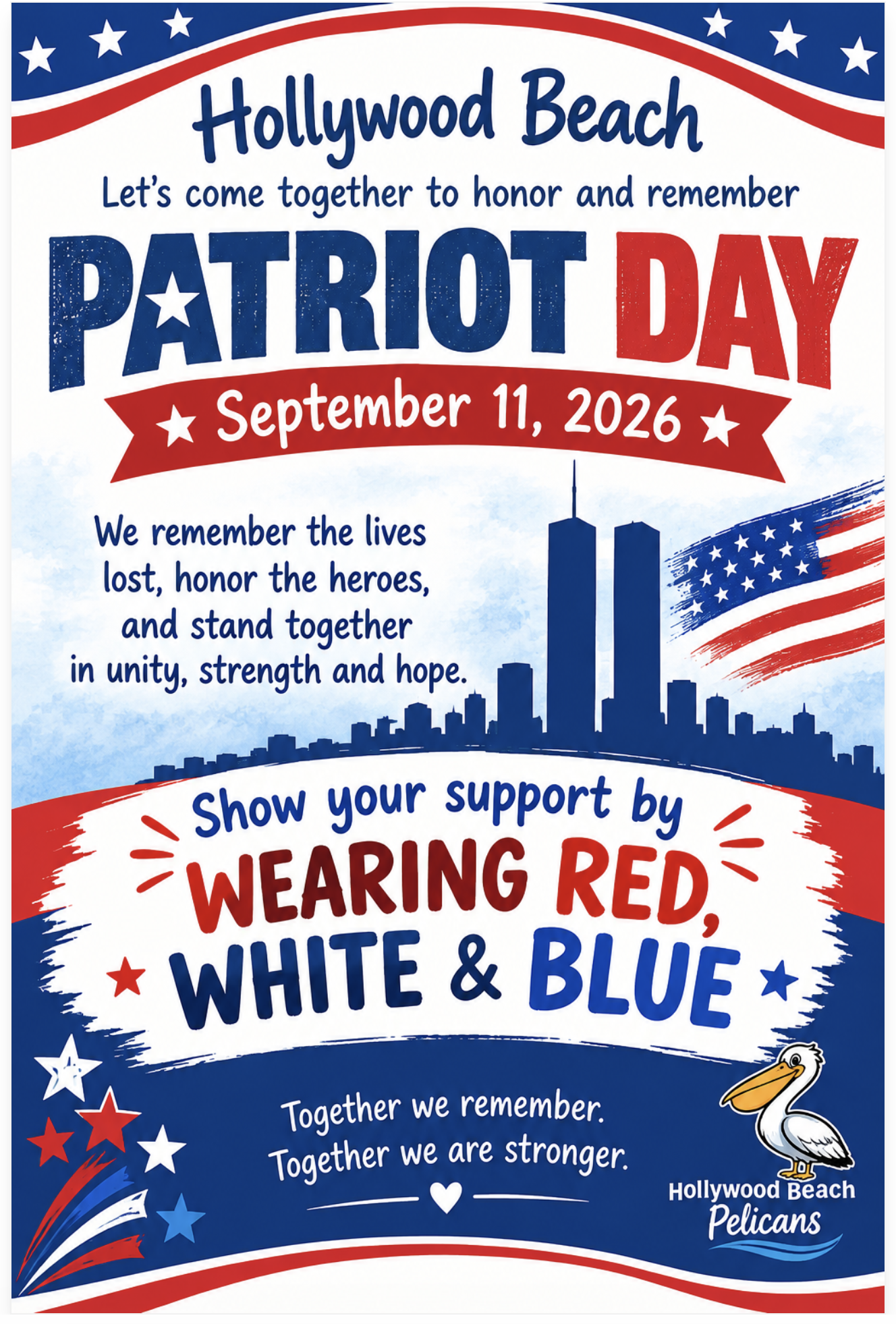 Patriot Day Celebration, Friday, September 11, 2026