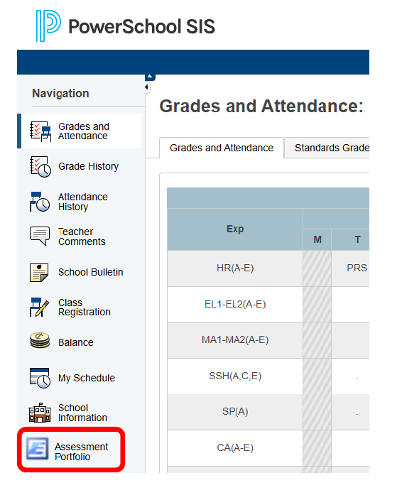 Powerschool navigation