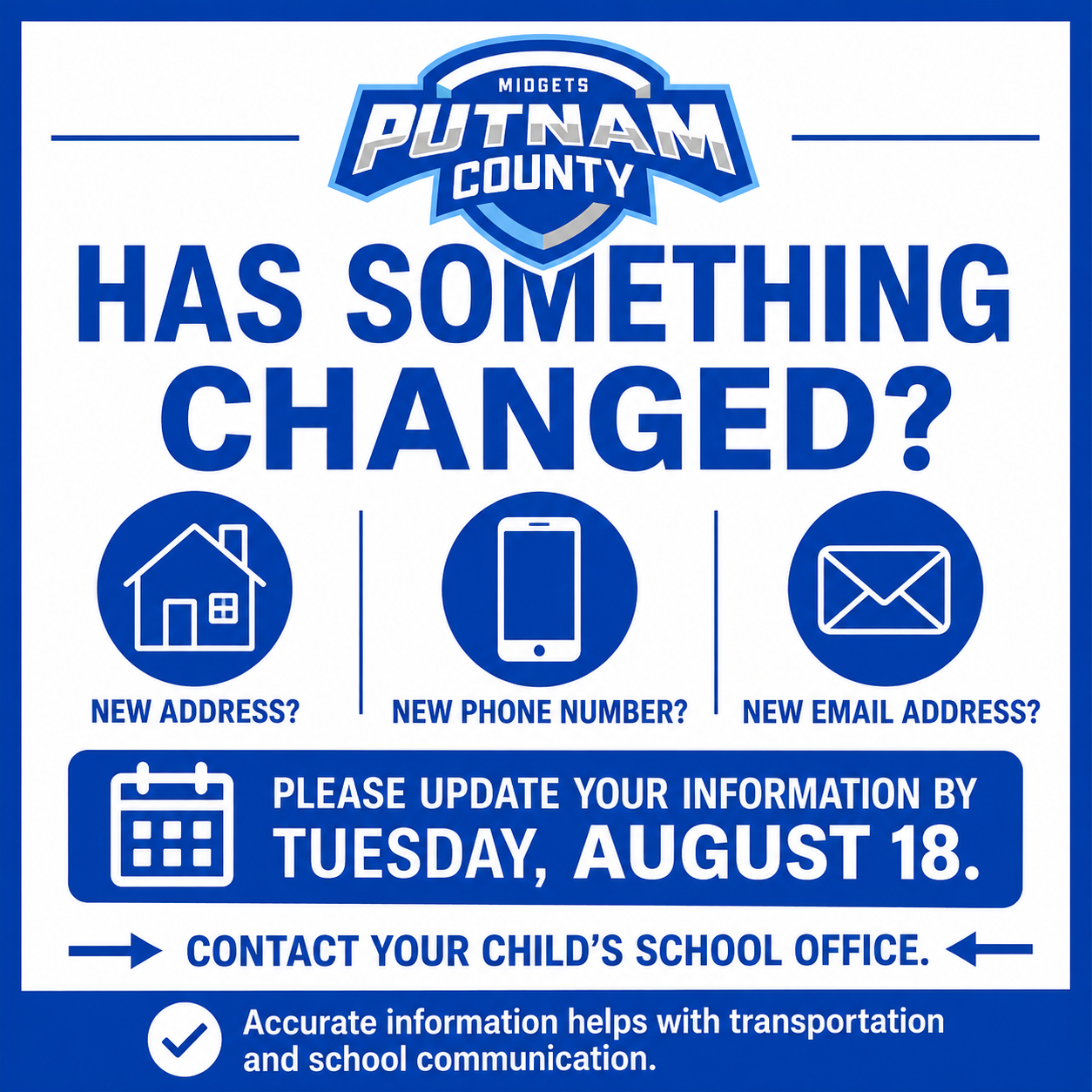 Back-to-School Reminder: Is Your Contact Information Up to Date?🎒 